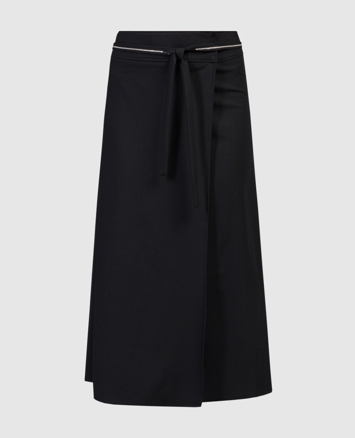 Black midi skirt with monil chain