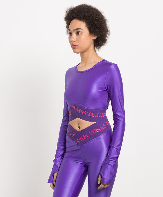 Versace Jeans Couture Purple top with logo 74HAH222J0062 image 3