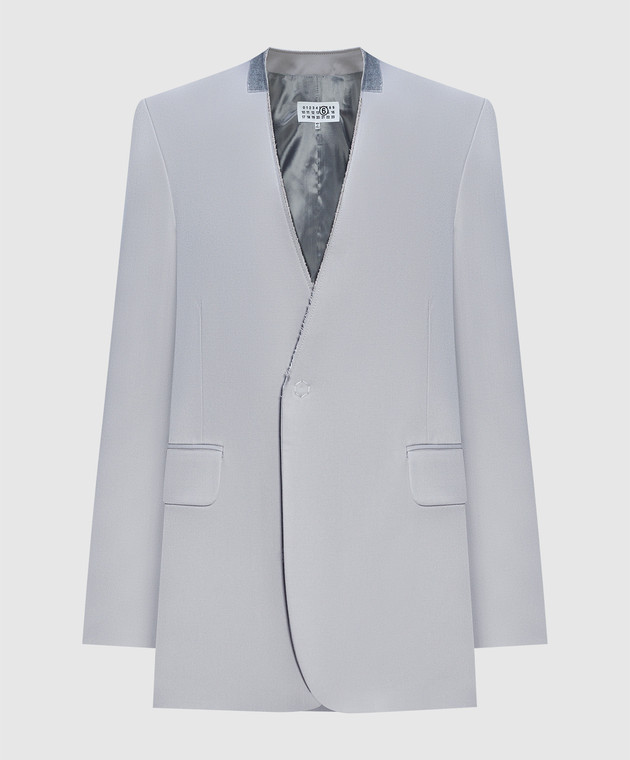 Maison Margiela MM6 Gray jacket with raw edges S52BN0132S47848