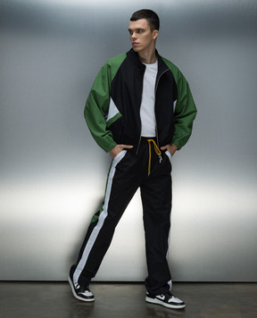 Rhude Черная ветровка с контрастными вставками RHPS24JA03005134