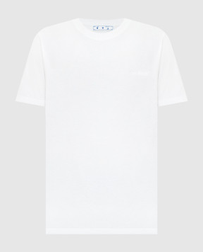 Off-White Біла футболка з принтом логотипу OWAA049C99JER001