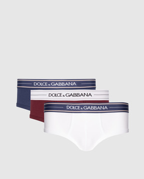 Dolce&Gabbana Набір трусів-сліпів з візерунком логотипа M9D77JONP19