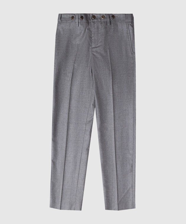 Stefano Ricci Children's gray pants made of wool Y1T0900000W610