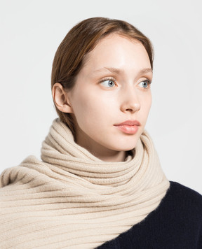 Allude Бежевый шарф из кашемира 23511431