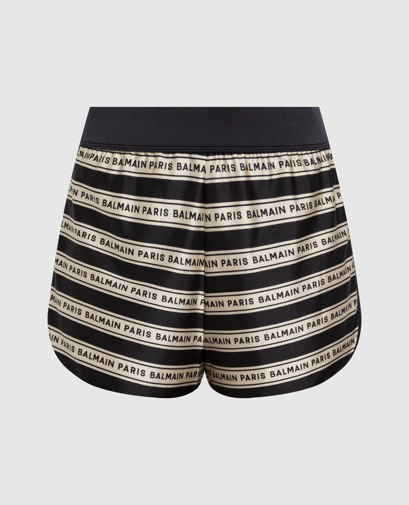 

Черные шорты в принт логотипа, Черный, Шорты