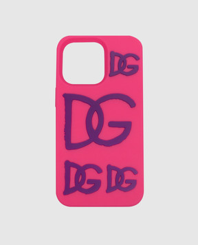 Dolce&Gabbana Рожевий чохол для Iphone 13 Pro з логотипом BI3182AB372