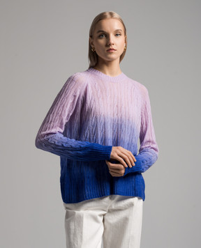 Etro Фиолетовый джемпер из шерсти с градиентом WRKE0009AL115