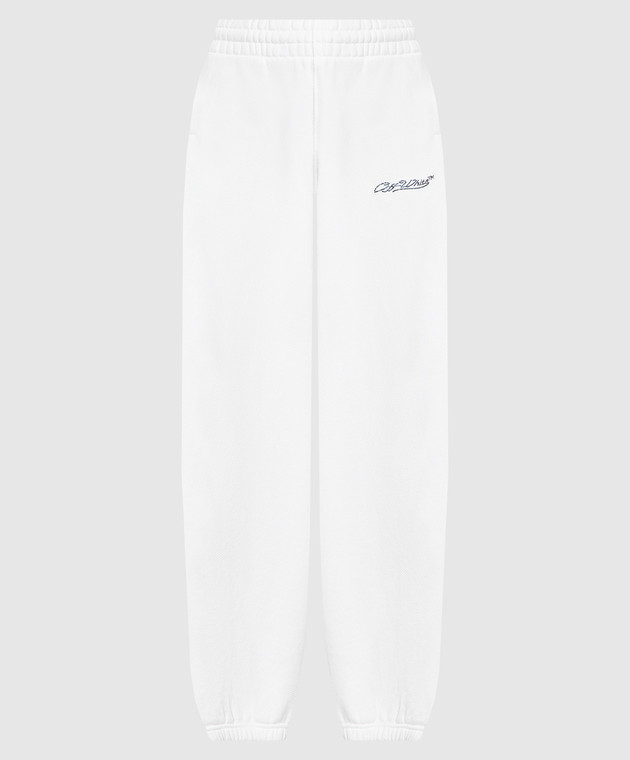 Off-White White joggers with crystals OWCH006S23JER002