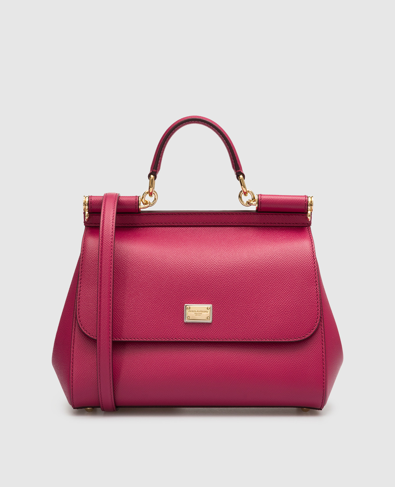 SICILY pink leather satchel bag