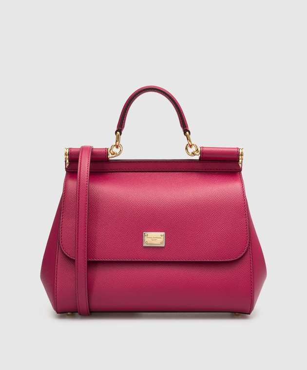 Dolce&Gabbana SICILY pink leather satchel bag BB6002A1001