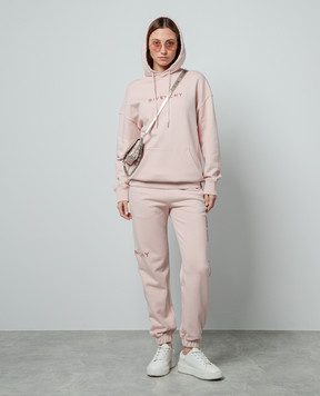 Givenchy Рожеві джогери з фактурним логотипом BW50TJ3Z85