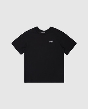 Dolce&Gabbana Детская черная футболка с нашивкой логотипа L4JTBLG7M4S812+
