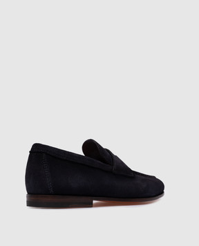 Santoni Синие замшевые лоферы MCNG18007SA4SRVR
