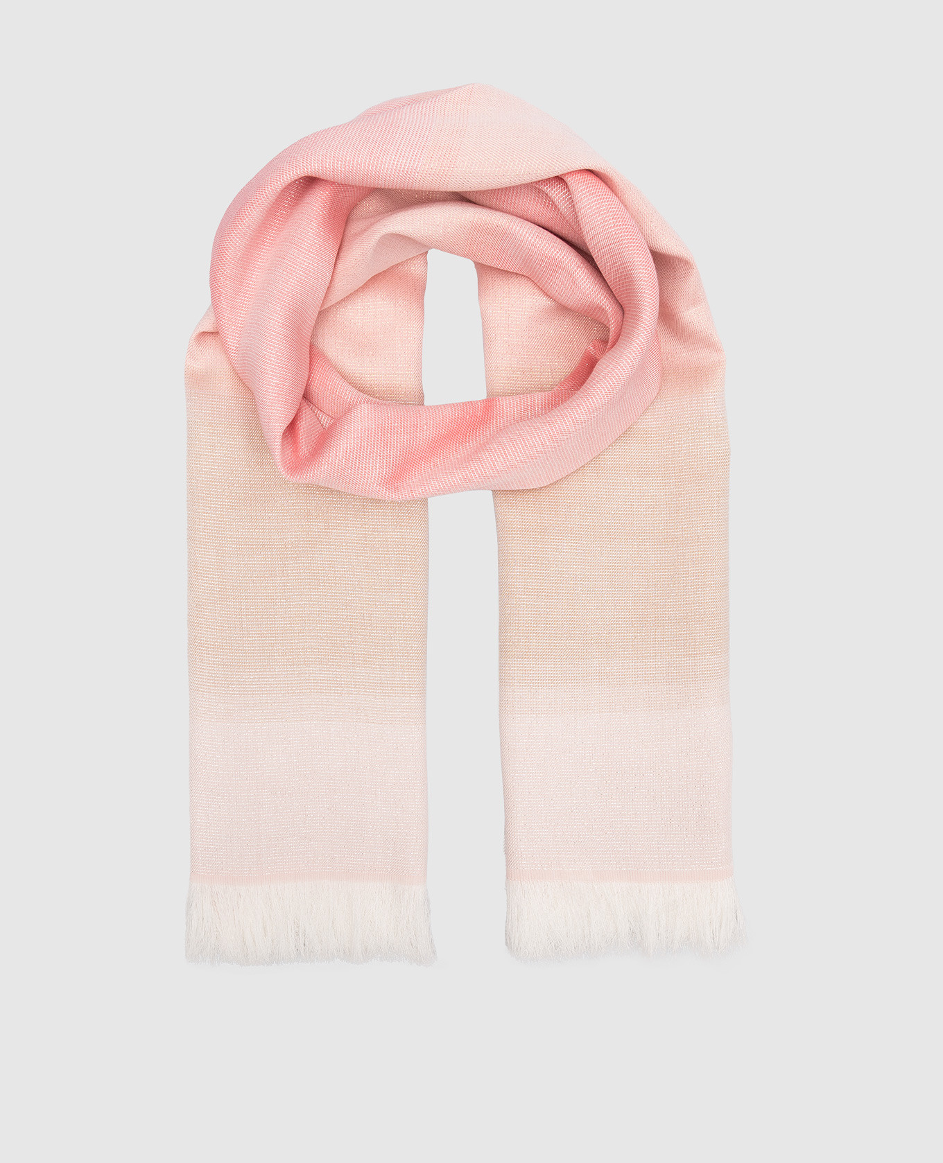 Pink scarf with a gradient effect
