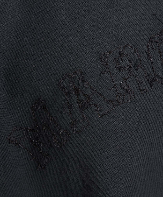 Maison Margiela Black hoodie with logo patch S51GU0124S25520 image 5