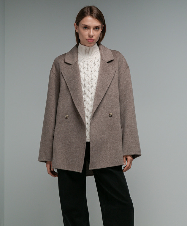 Lou Lou Studio - Lina brown double-breasted wool and cashmere coat LINA ...