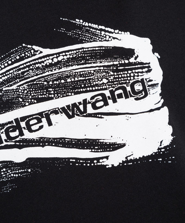 Alexander Wang Чорний лонгслів з контрастним принтом UCC3211444 зображення 5