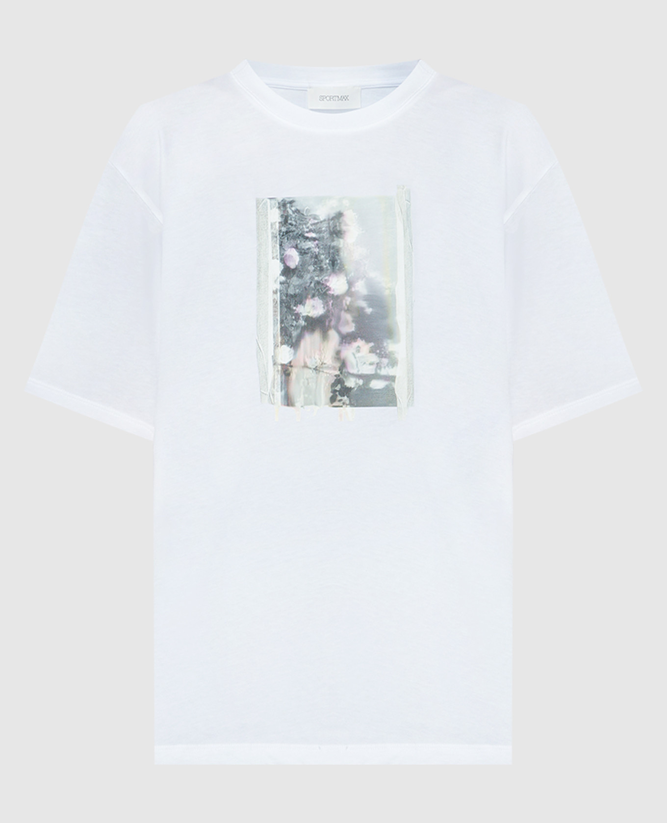 Белая футболка Clarion с цветочным принтом.