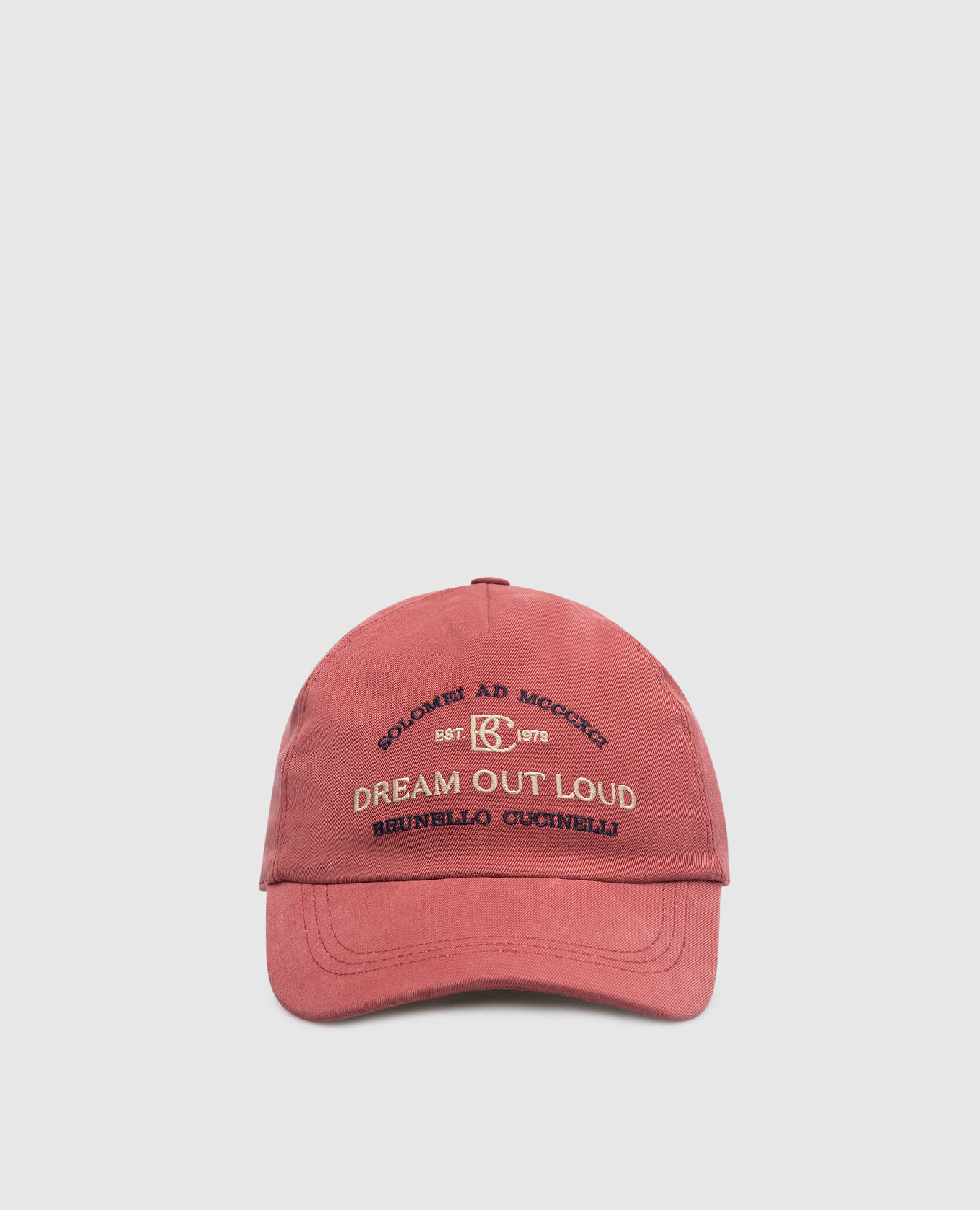 Рожева кепка з вишивкою логотипу