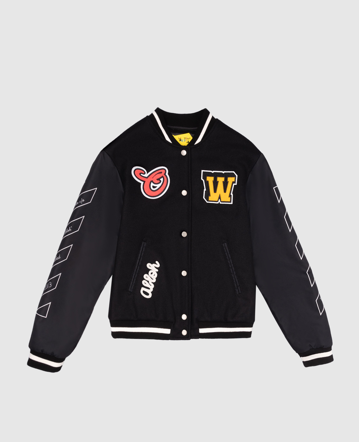 

Детский черный бомбер с шерстью с логотипом, Бомберы