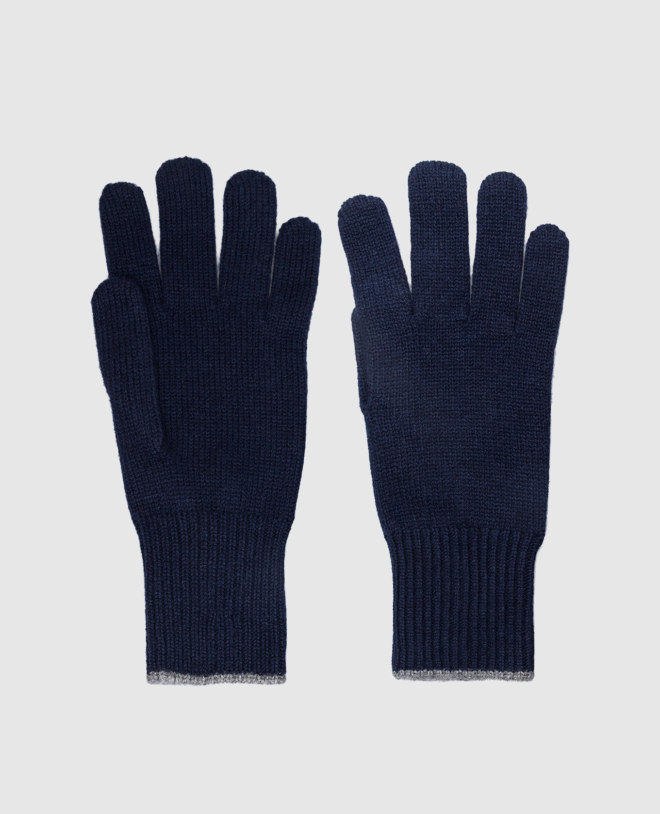 Navy blue cashmere gloves