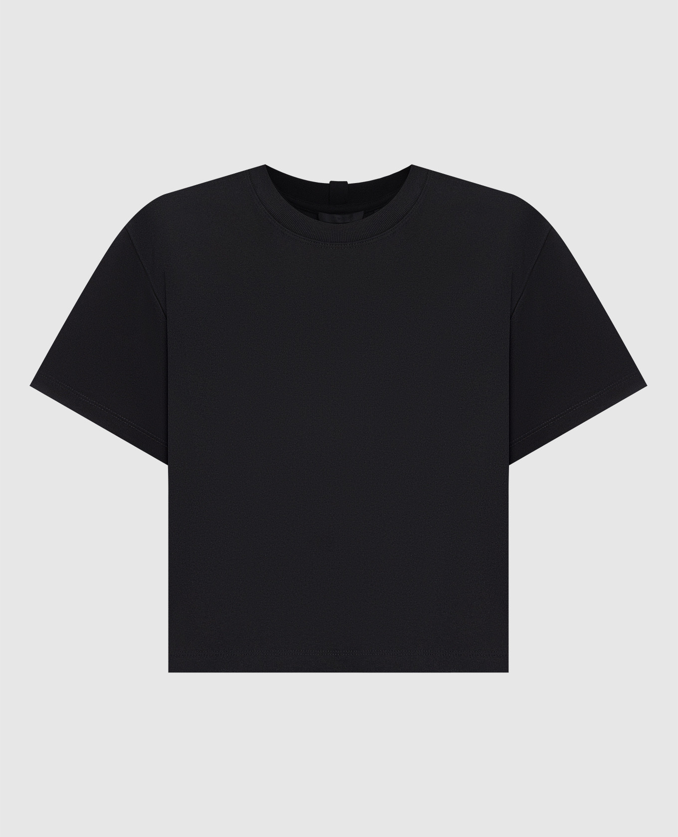 Black t-shirt with textured logo