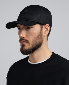 Tom Ford Чорна кепка з вишивкою логотипа MH003TCN036G