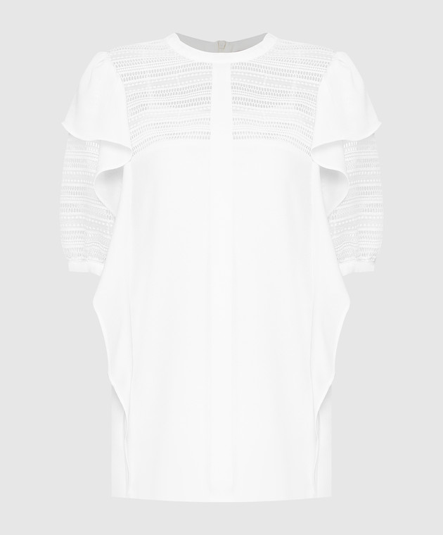 Twin Set Біла блуза з воланами 221TP2676