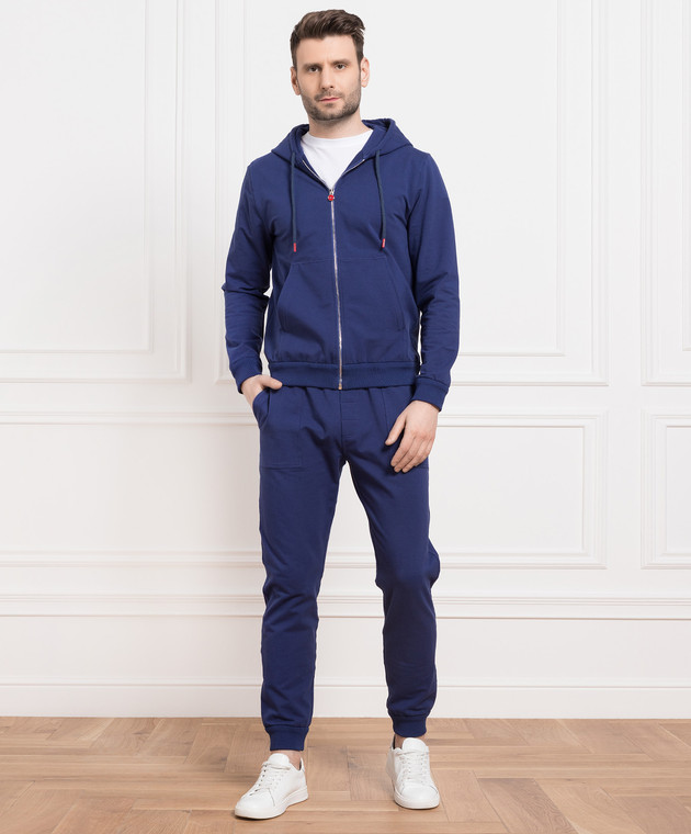 Kiton Синий спортивный костюм с вышивкой логотипа UMK0241 изображение 2