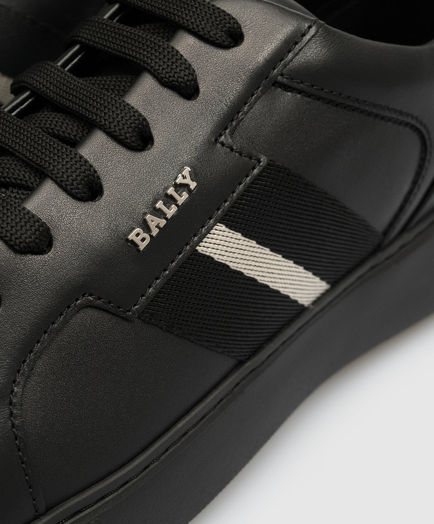 Bally Черные кожаные кеды Moony 60079925268 изображение 5