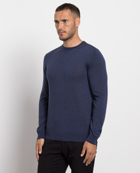 Cashmere&Whiskey Синій джемпер з вовни, шовку та кашеміру MU8191318410R