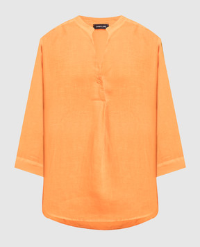 ANNECLAIRE Оранжевая блуза из льна D0234670