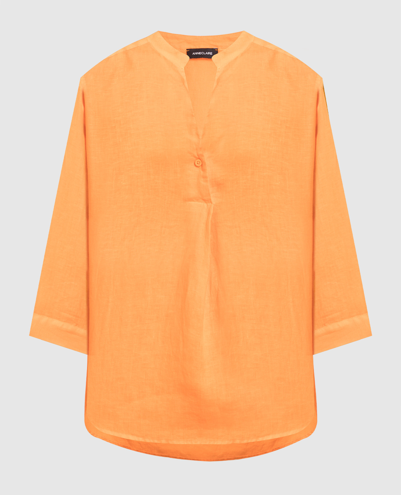 Оранжевая блуза из льна