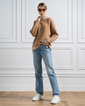 Allude Коричневий светр з вовни і кашеміру 23517711