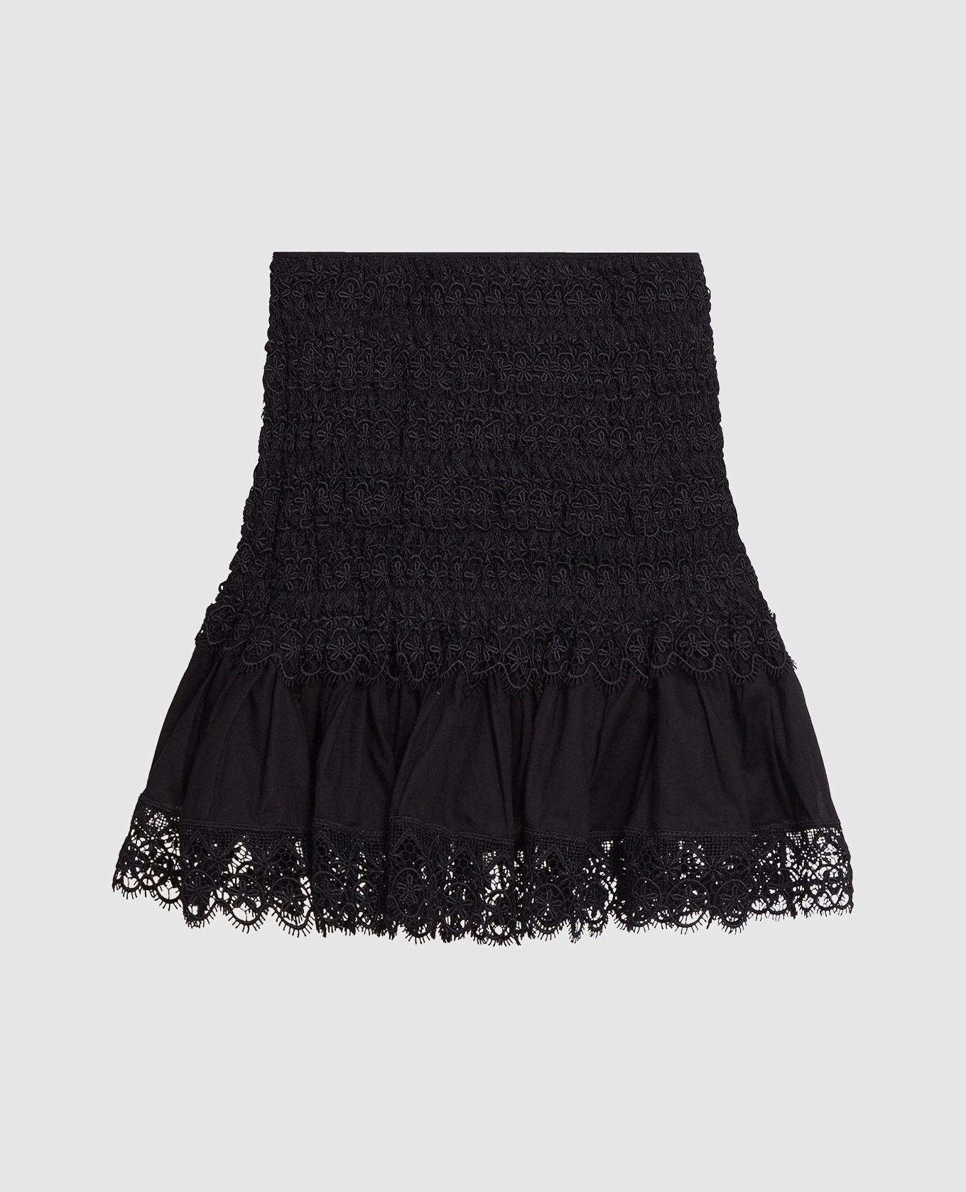Black skirt Fleur with lace
