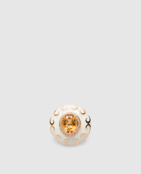 EClaire Серебряное кольцо с цитрином AV36