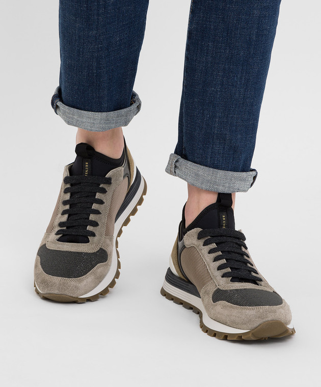 Brunello Cucinelli Бежевые кроссовки MZMNG1580 изображение 2