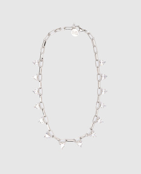 Ellen Conde Silver necklace with crystals ZC12