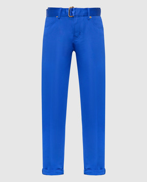 Tom Ford Синие атласные брюки из шелка PAW143FAX671
