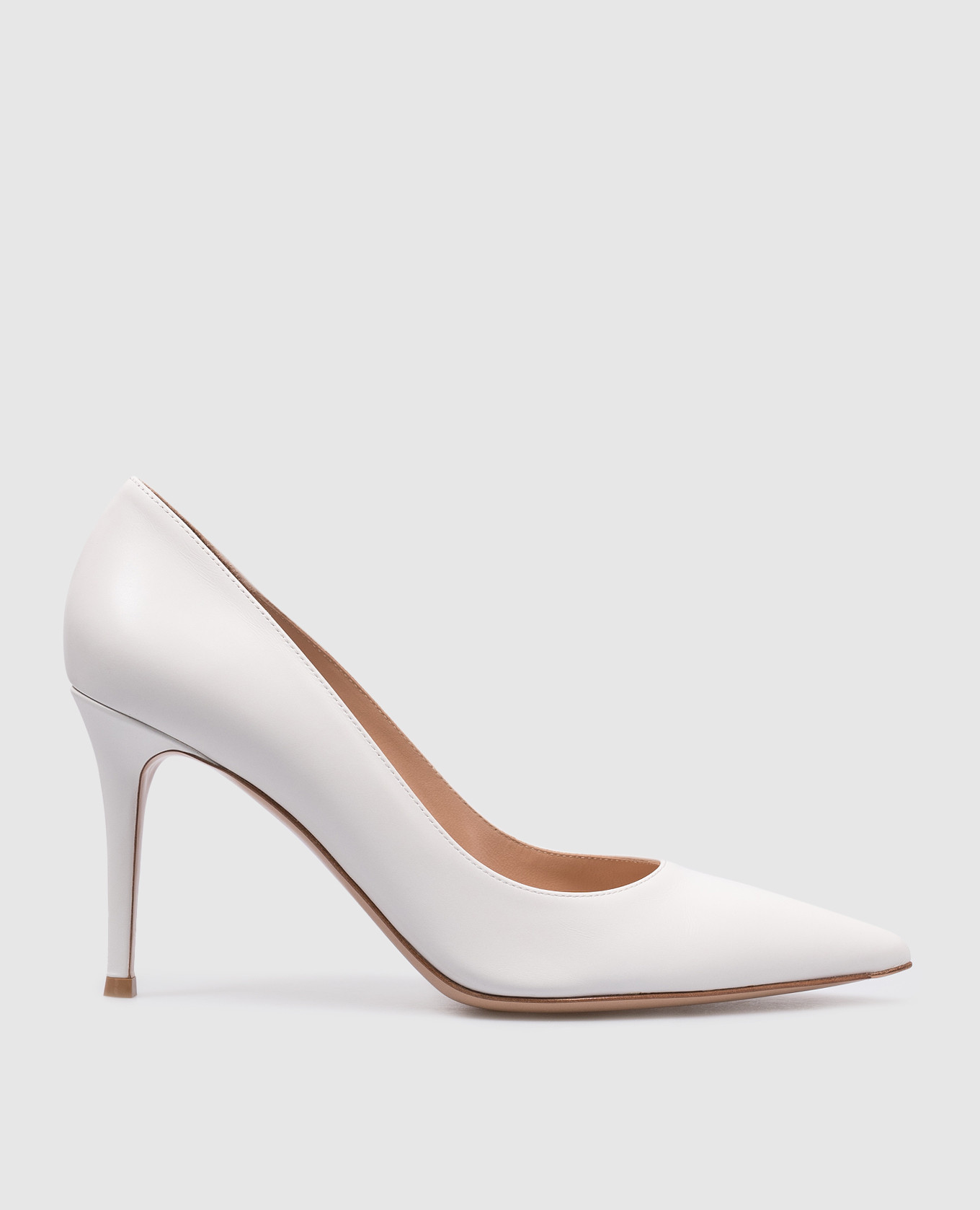 

Белые кожаные лодочки Gianvito, Белый, Лодочки