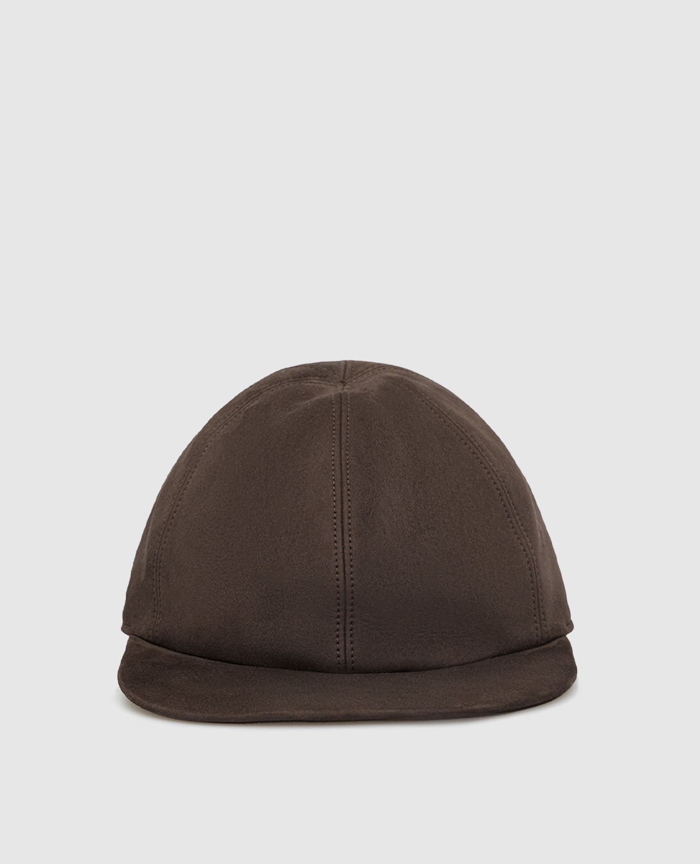Loro Piana - Темно-коричневая замшевая кепка FAL3379 купить в Symbol