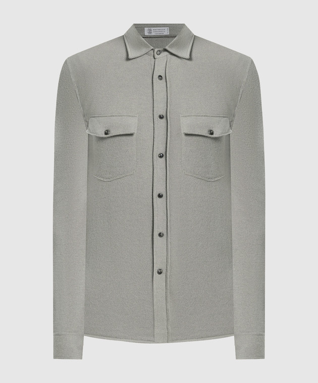 Brunello Cucinelli Beige shirt made of wool, cashmere and silk M3600276