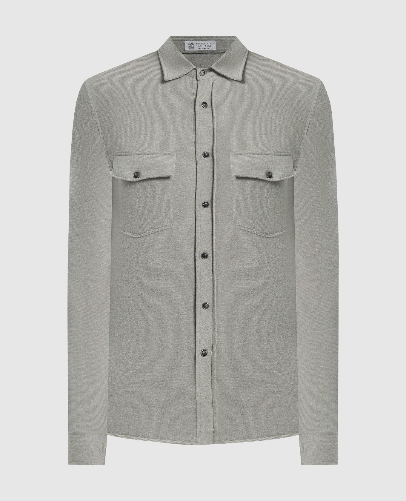 Beige shirt made of wool, cashmere and silk