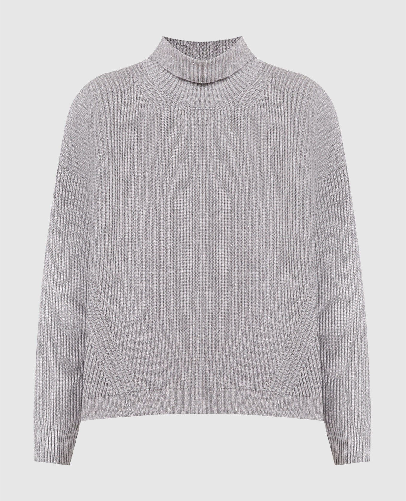 Gray sweater with lurex