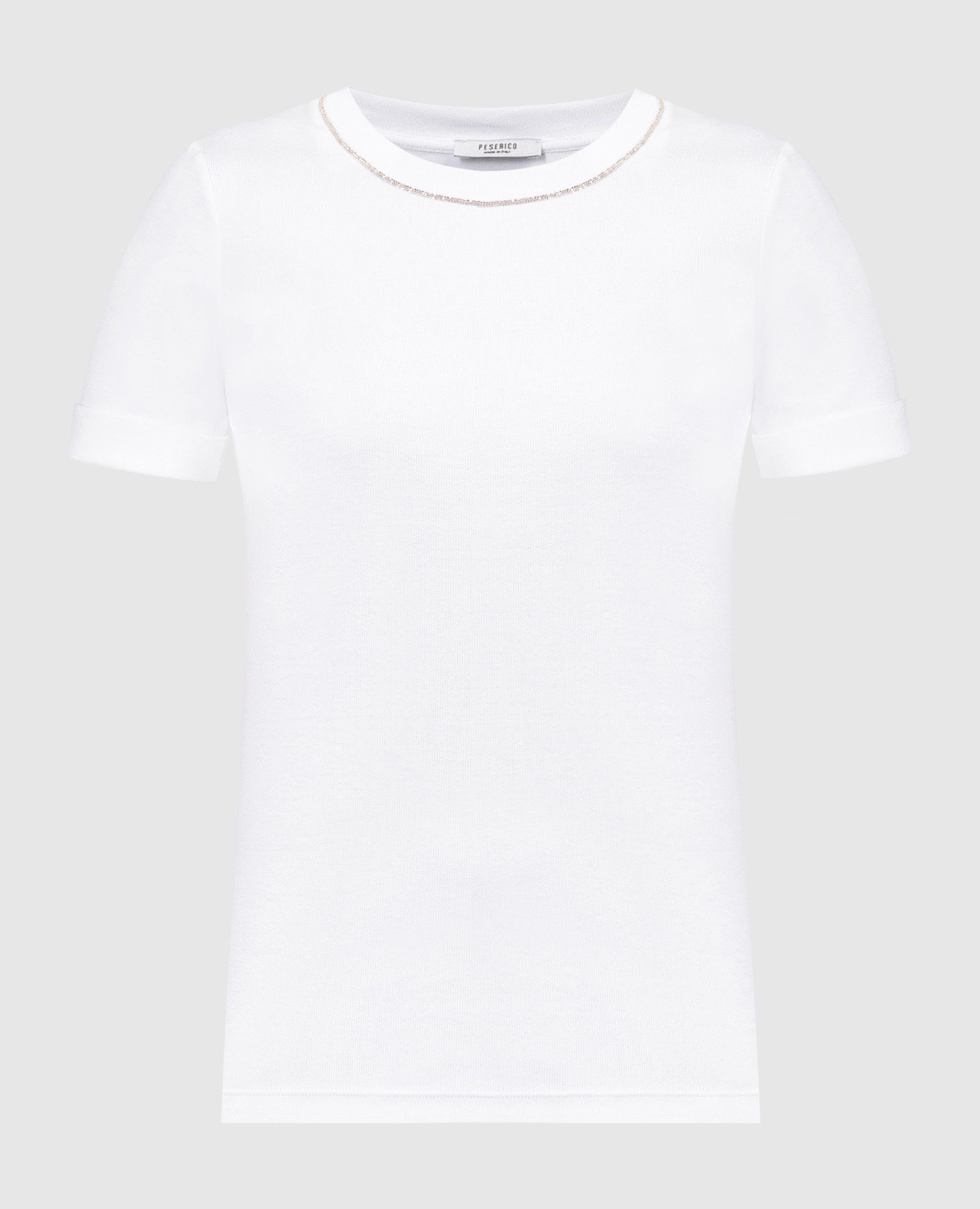 T-shirt white with monil chain