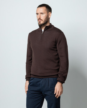 Cashmere&Whiskey Коричневий джемпер з вовни мериноса 77397