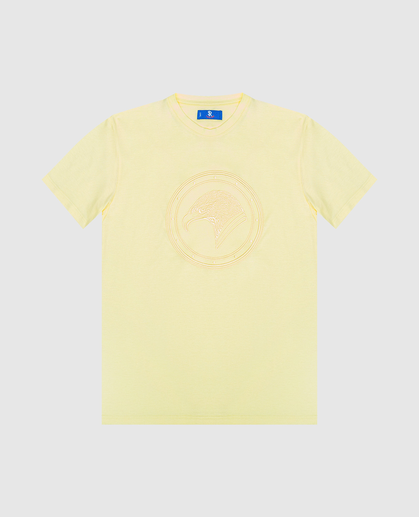 Children's yellow T-shirt with logo embroidery