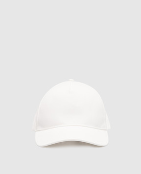 Palm Angels White cap with textured logo PWLB018S23FAB002
