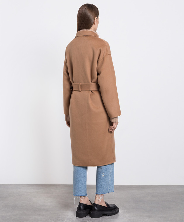 Anine Bing - Brown double-breasted Dylan coat in wool and cashmere  A014001200 - buy with Belgium delivery at Symbol