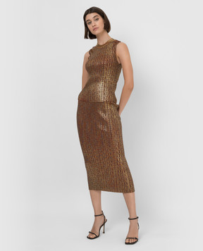 Balmain Топ з ефектом металік XF1AG007KB29